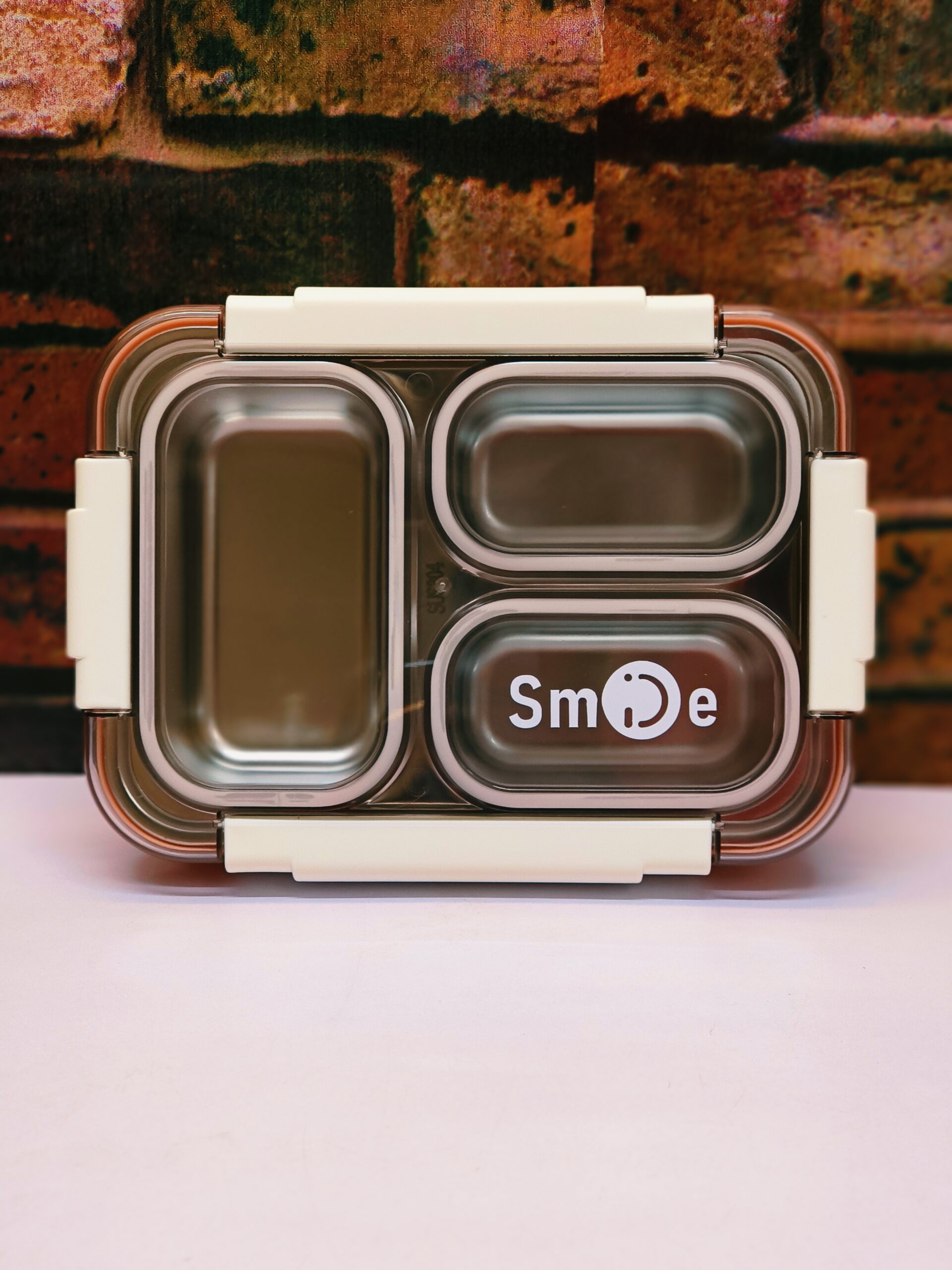3 Sections Leakproof Mixproof Steel Lunchbox