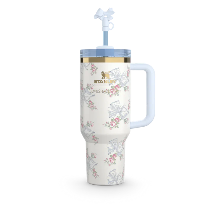 The Stanely X Loveshackfancy Holiday Quencher